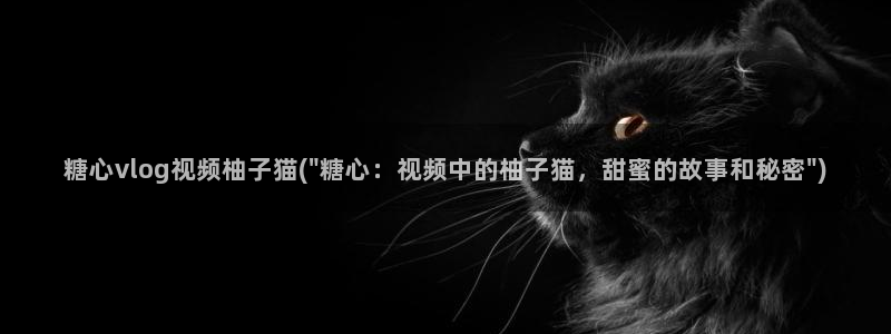 糖心视频vlog黄版：糖心vlog视频柚